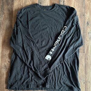 Carhartt Men's Black Long Sleeve Tee with Logo